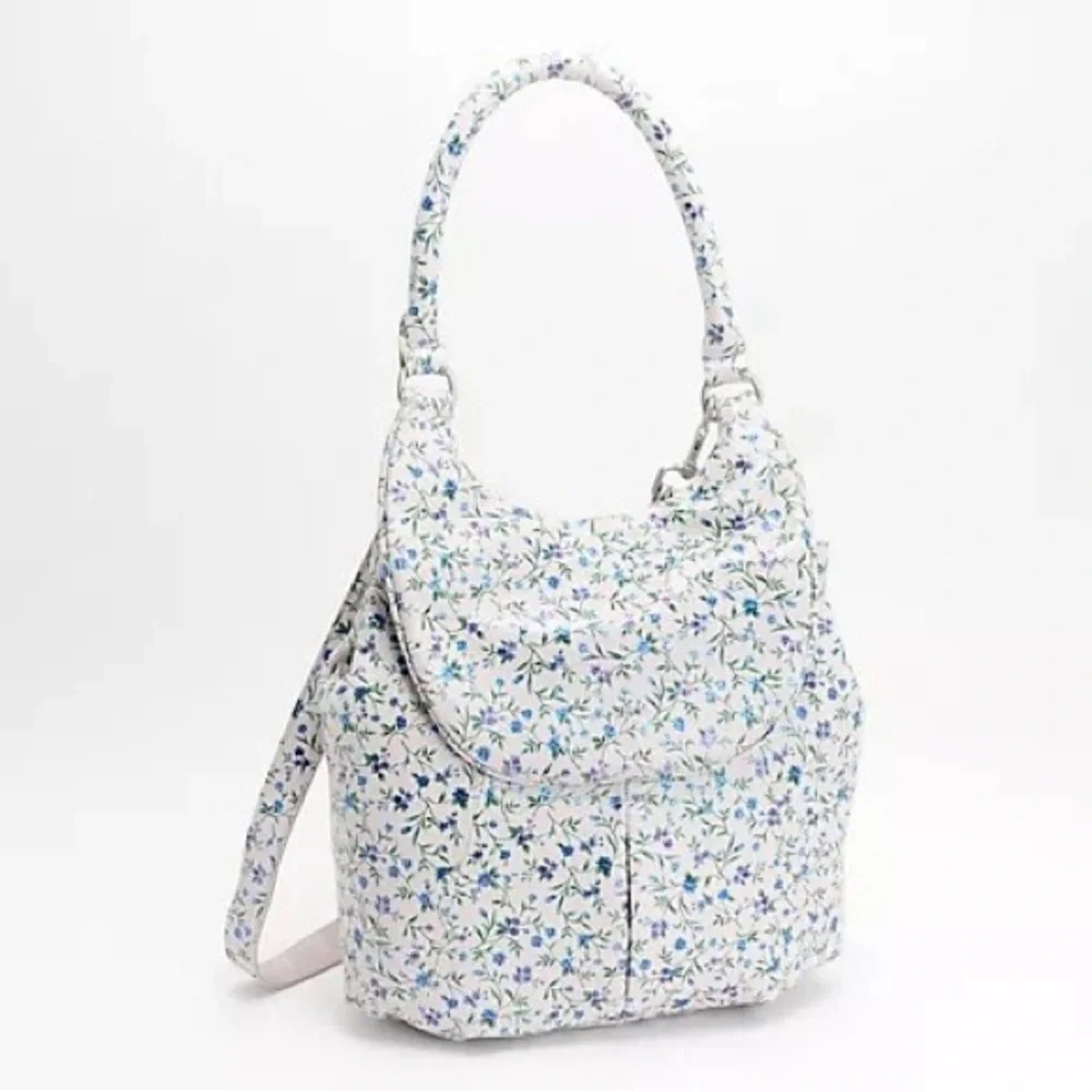 American Leather Co. White‎ Floral Leather 2-1 Backpack Bag
